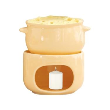 Imagem de Taça de Fondue,Pote Aquecedor De Cerâmica Resistente Ao Calor,Canecas Para Derreter Chocolate Com Garfos | Para Queijo Marshmallow Manteiga Sobremesa Casamento Festa Aniversario