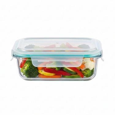 Imagem de Pote Retangular Hermético Vidro 370ml