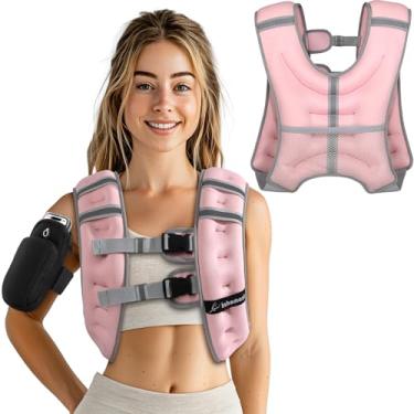 Imagem de Colete com peso para homens, mulheres e crianças, peso incluído com faixa refletiva, coletes de peso corporal ajustáveis para corrida, treino, corrida, caminhada