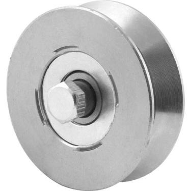 Imagem de Roldana Para Portão 2.1/2 V Aço Polido Sem Caixa Vonder