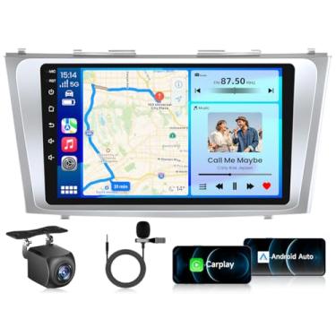 Imagem de Atualização estéreo de rádio automotivo para Toyota Camry 2007 2008 2009 2010 2011: 4G + 32 GB 9 polegadas 1280 * 800 HD tela sensível ao toque sem fio Carplay Andriod Auto 5G WiFi Bluetooth 5.0