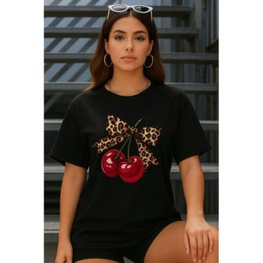 Imagem de Camiseta Feminina Tshirt Cherry Sweet Cereja Blusinha Blusa - Camisa B