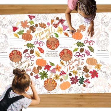 Imagem de xo, Fetti Toalha de mesa para colorir de Ação de Graças