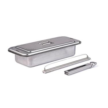 Imagem de Conjunto de panelas de lobo e pardo | Utensílios de cozinha de acampamento para fogueira | Utensílios de cozinha de acampamento de aço inoxidável | Panelas de fogo aberto | Conjunto de cozinha de