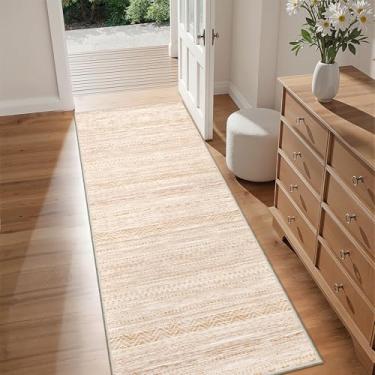 Imagem de Miukiki Tapete de corredor de 5 x 15 cm para sala de estar, tapetes laváveis marroquinos antiderrapante, tapete de piso interno, dobrável, grande, macio, para sala de jantar, quarto, com pelo baixo