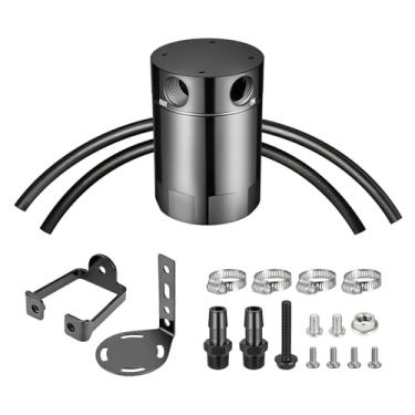Imagem de EVIL ENERGY Lata de captura de óleo, kit de lata de captura de alumínio para Chrysler 300 5.7L 2006-2014 Dodge Charger 5.7L 2006-2018 Magnum 5,7L, separador de óleo de ar 130 ml