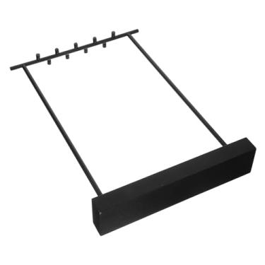 Imagem de Chinese Calligraphy Brush Holder Desktop Rack Double Row Hanging Hooks Practical Pen Organizer Wear Resistant Iron Art Stand for Writing Painting Tools