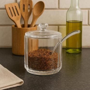 Imagem de Açucareiro De Plástico Com Colher 200Ml Jolitex Mek Flavors