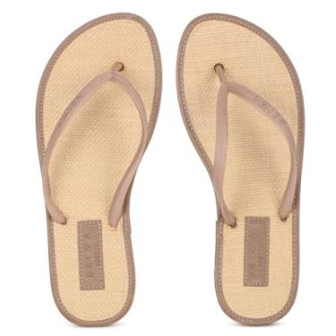 Imagem de Chinelo Brizza Arezzo Essential Marrom e Bege - Feminino - 35/36 - Marrom