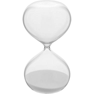 Imagem de Ampulheta Decorativa Areia Branca Vidro 22x12x12cm Transparente