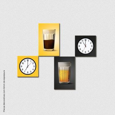 Imagem de Despertar E Anoitecer - Quadro Ou Placa Com 4 Peças 6mm