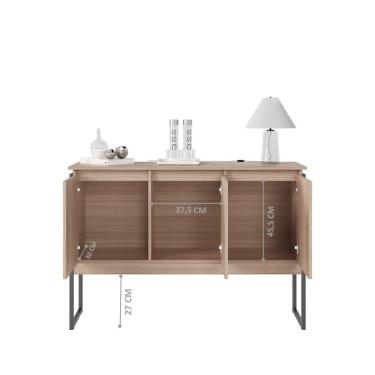 Imagem de Buffet Elegante Com 3 Portas Turim Montana Preto