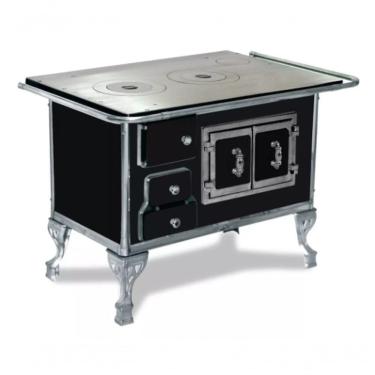 Imagem de Fogão A Lenha N2 Ferro Fundido Direito Preto Porta Dupla