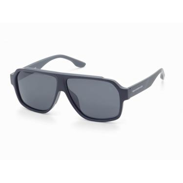 Imagem de Óculos de Sol Aviador Casual Polarizado Masculino Polo London Club, Lente UV400 Kit contém Case Couro ECO (Cinza)