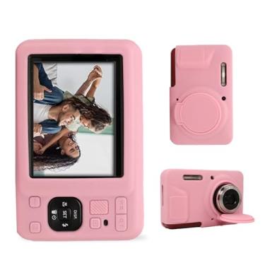 Imagem de KONXISA Capa para KDAK PIXPRO FZ55, capa de silicone macio para câmera digital, capa protetora com acessórios de cordão, impermeável, à prova de poeira, à prova de choque, rosa