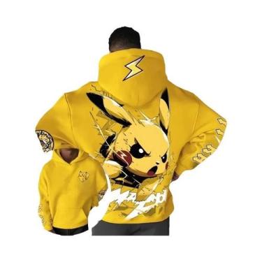 Imagem de Moletom Unissex Grande Tamanho Pokémon Pikachu Estilo Y2K Harajuku Cas
