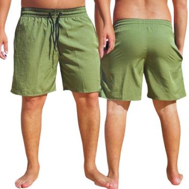 Imagem de Short Masculino Tactel Elastano Treino Praia Piscina Comfortavel adult