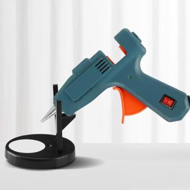 Imagem de Suporte de cola quente de plástico com 4 peças, almofada antiaderente, base antiderrapante, design destacável, para artesanato e projetos domésticos