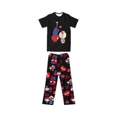 Imagem de Conjunto De Moletom Feminino Hello Kitty E Homem-Aranha Casual Para Ca