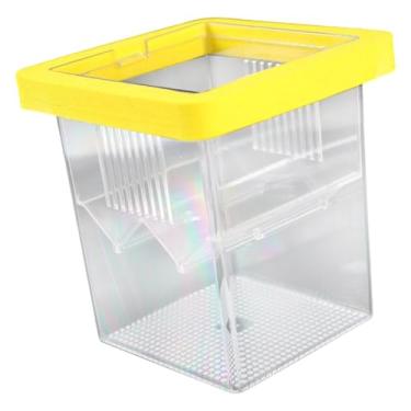 Imagem de ShengQuanHao Caixa de Criação para Aquários, Tanque de Criação Flutuante, Incubadora, Caixa Isolada para Peixes E Camarões, Amarelo