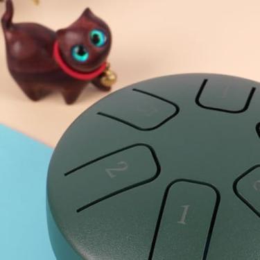 Imagem de Naroote Tambor de Língua 6 Notas Mini Quebra-cabeça Etéreo Brinquedo Qualidade de Som Estável para Iniciantes Instrumento de Percussão (Pedra Verde)