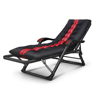 Imagem de YYBOES Cadeiras dobráveis, cadeiras reclináveis dobráveis, espreguiçadeiras, espreguiçadeiras, poltronas reclináveis, espreguiçadeiras de jardim e pátio ao ar livre felizes
