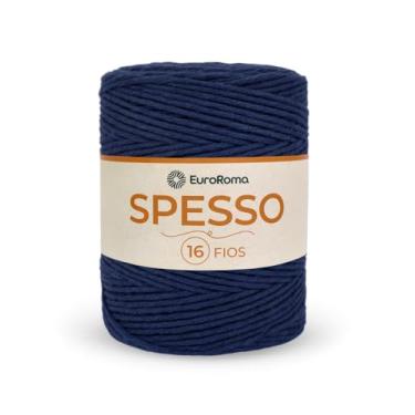 Imagem de Barbante Spesso 16 Fios - EuroRoma - 1kg - Cor Azul Marinho | Para Crochê, Tricí´, Tear, Macramê e Artesanato
