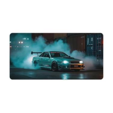 Imagem de HouLaiZhe JDM Car R32 Drift Pier Gaming Mouse Pads JDM Car Desk Pads Grandes Mousepads para Teclado Desktop Tapete de Computador 30 x 60 cm