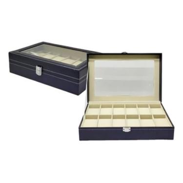 Imagem de Caixa Organizadora para Relógios, 12 Compartimentos, Estilo Luxo