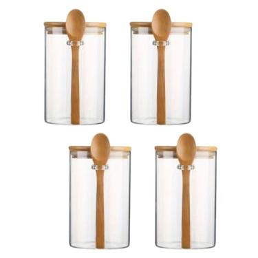 Imagem de Generic Organizador de Potes para Temperos com Tampa Hermética Transparente, Ideal para Gavetas, 280 ml e Outros Itens. Perfeito para Presentear, 4 Peças