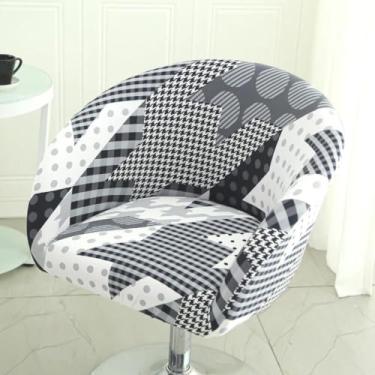 Imagem de Capas de banco de bar antiderrapantes, capa de cadeira com detalhe arredondado, protetor decorativo de poliéster macio, fundo elástico, para bancada, cozinha, sala de jantar, tipo 16, tamanho regular