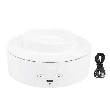 Imagem de Aramox Suporte de Exibição Giratório Mesa Giratória de 360 ​​graus Com Cabo USB Tipo C ou Baterias 3A Fonte de Alimentação Com Carga de 3 Kg, Ideal para Produtos de Transmissão Ao (WHITE)