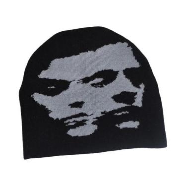 Imagem de Chapéu de tricô para homens e mulheres moda pulôver boné Y2k Goth gorr