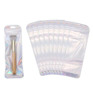 Imagem de PATIKIL Sacos plásticos longos para joias 7 x 22 cm, 100 peças, bolsa com zíper autovedável transparente e reutilizável com orifício para pendurar para colares, embalagem de caneta, envio