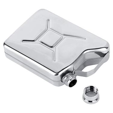 Imagem de GLOGLOW Garrafa de Vinho de Bolso de Aço Inoxidável Hip Flask, Garrafa de Licor Portátil de 5 Onças para Uísque, Camping e Atividades Ao Ar Livre, Bar e Restaurante de 3,8 X 2,7 X 1 Polegada