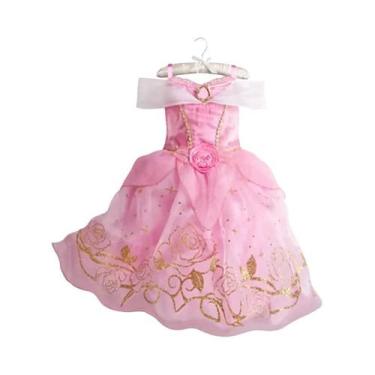 Imagem de Vestido De Princesa Rosa Aurora Em Tule Para Meninas, Cosplay Da Bela 