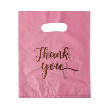 Imagem de Sacolas De Presente De Agradecimento 10 50 100 Peças Sacolas Plásticas