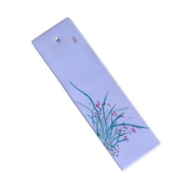 Imagem de porta-vara de incenso Inserção de fragrância simples cerâmica pintada à mão padrão requintado suporte decoração mesa(D)