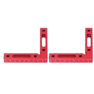 Imagem de Acouto 2 Pçs Braçadeira de ângulo Direito Liga de Alumínio Régua Em Forma de L de 90 Graus Ideal para Trabalhar Madeira e Diy