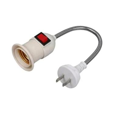 Imagem de Suporte De Lâmpada Rotativo E27 Com Interruptor, Base Para Lâmpada De 