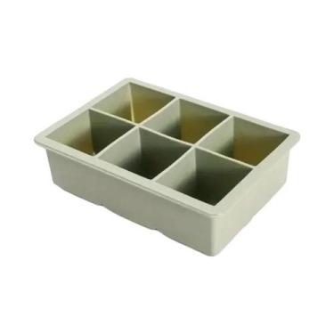 Imagem de Forma De Gelo De Silicone Flexível Com Tampa, 6 Cavidades, Grau Alimen