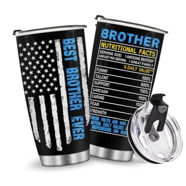 Imagem de Copos de café de viagem isolados caneca garrafa de água presentes para irmãos homens 590 ml gelado quente e frio