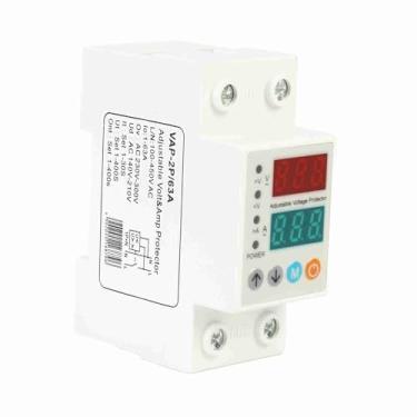 Imagem de Hyuduo Protetor de Tensão, Instalação Em Trilho DIN 2P Com Tela Digital, Proteção contra Sobretensão para Eletrodomésticos e Circuitos Elétricos (Ele esfaqueou)