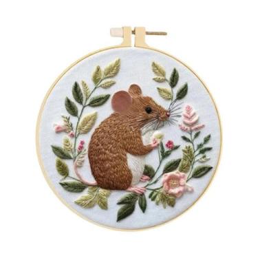Imagem de Kit De Bordado DIY Para Iniciantes, Kit De Costura De Animais, Present