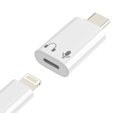 Imagem de Adaptador Lightning para USB C para fones de ouvido iPhone 17 16 15 Pro Max para Apple Audio Fêmea Iluminação Microfone Tipo C Macho Conversor de Fone de Ouvido Cabo Adaptador Fones de Ouvido para