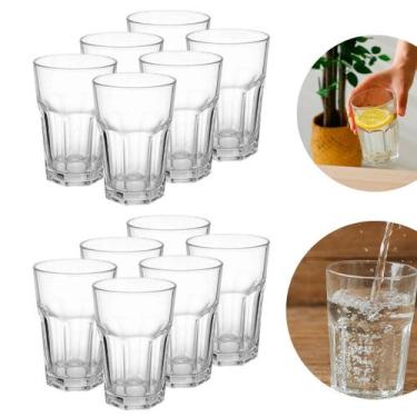 Imagem de Jogo de Copos Vidro Bristol 360ml com 12 Unidades Transparente - Bela 