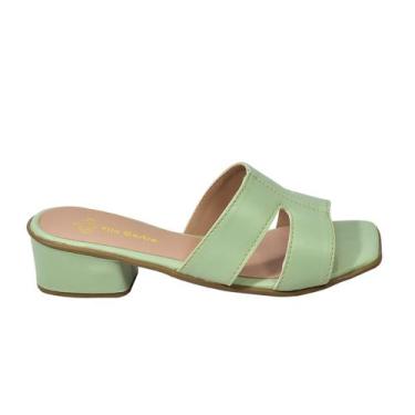 Imagem de Sandália Feminina Salto Bloco Casual Tamanco  Lançamento Verão 19898 -