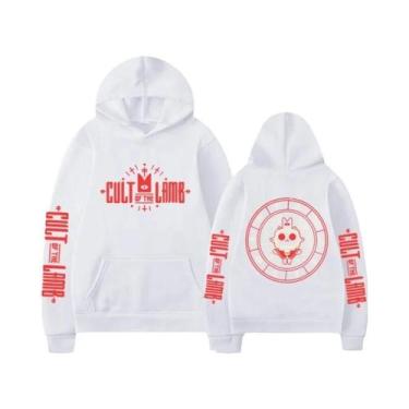 Imagem de Moletom Unissex Oversized De Algodão Com Capuz 2024 Cult of the Lamb A