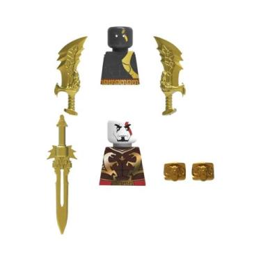 Imagem de Mini Figuras De Ação Kratos Geralt Ciri Compatíveis Com Blocos De Mont