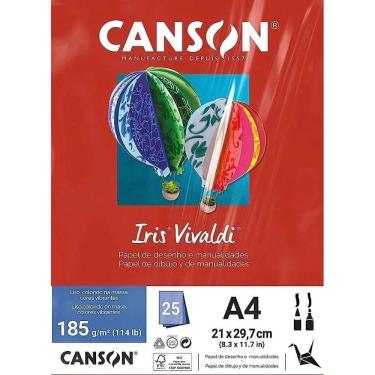 Imagem de Papel Canson Iris Vivaldi VM A4 185g 25FLS 66661511 - Canson